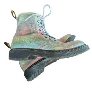 🌈 Doc Martens Pascal J 1460 Rainbow glitter Lace/Zip Boots - Ladies Size 5 🌈